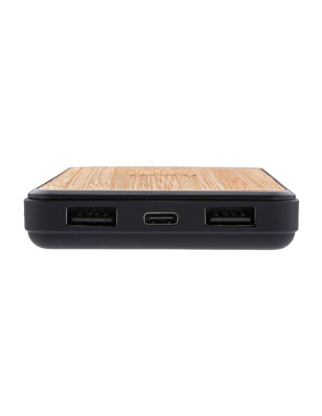Moderno powerbank inalámbrico de Bambú 8000 mAh