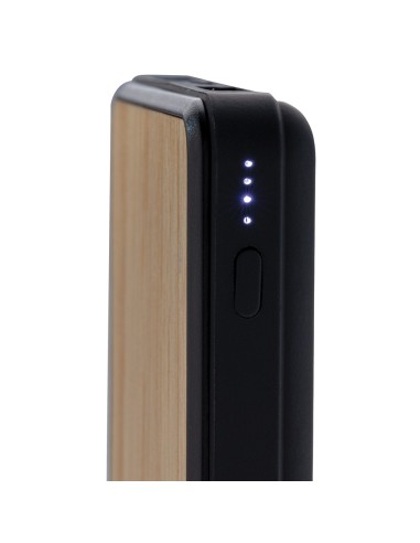 Moderno powerbank inalámbrico de Bambú 8000 mAh