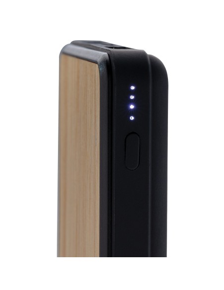 Moderno powerbank inalámbrico de Bambú 8000 mAh