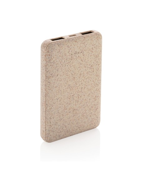 Powerbank de bolsillo 5000 mAh de paja de trigo