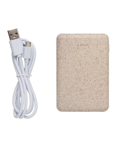 Powerbank de bolsillo 5000 mAh de paja de trigo