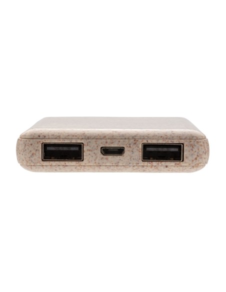 Powerbank de bolsillo 5000 mAh de paja de trigo