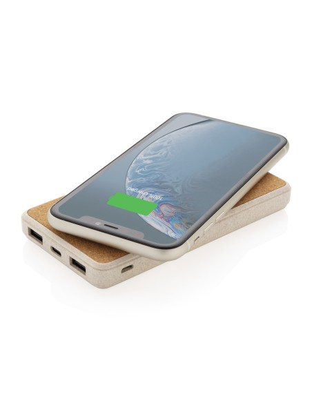 Powerbank inalámbrico 5W de Corcho y Trigo 8.000 mAh