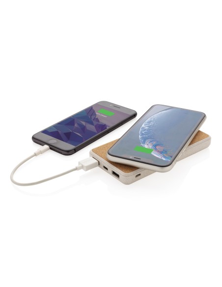 Powerbank inalámbrico 5W de Corcho y Trigo 8.000 mAh