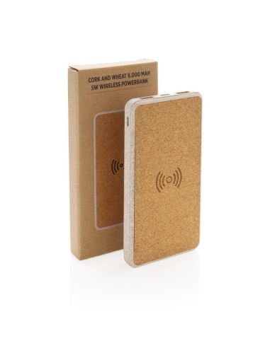 Powerbank inalámbrico 5W de Corcho y Trigo...