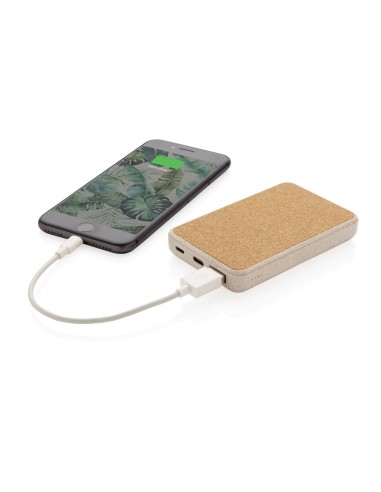 Powerbank de bolsillo de corcho y trigo de...