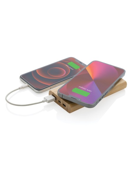 Powerbank inalámbrico de bambú 8.000 mAh 5W certificado FSC