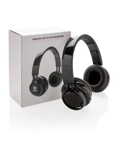 Auriculares inalámbricos con iluminación del logo