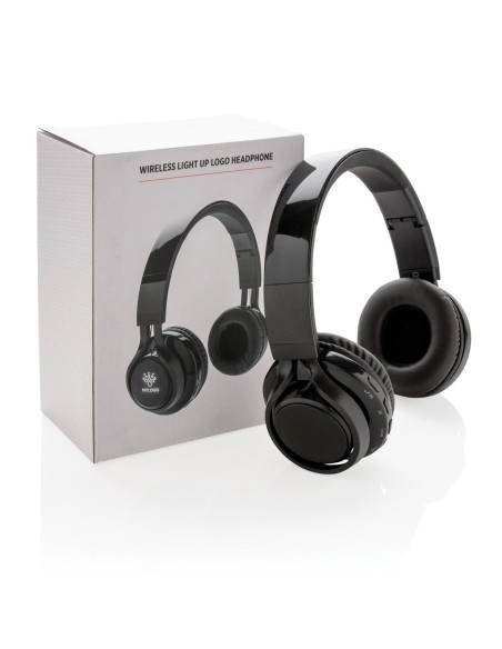 Auriculares inalámbricos con iluminación del logo