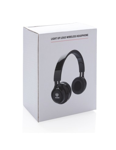 Auriculares inalámbricos con iluminación del logo