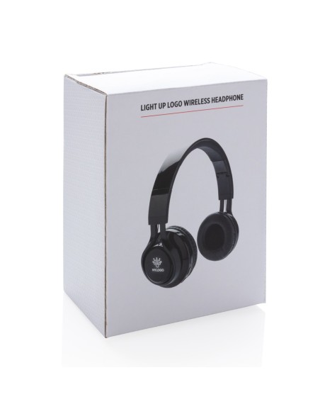 Auriculares inalámbricos con iluminación del logo