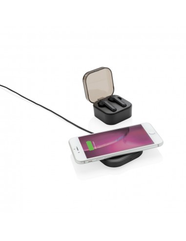 Auriculares TWS en caja de carga inalámbrica