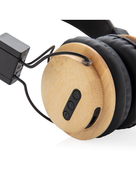 Auriculares inalámbricos bambú
