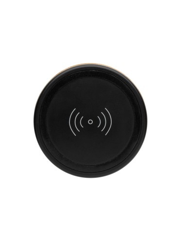 Altavoz y cargador inalámbrico bambú