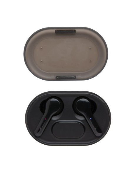 Auriculares TWS con logotipo iluminado en estuche de carga