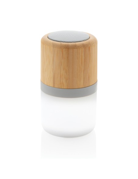 Altavoz Bambú 3W con luz cambiante