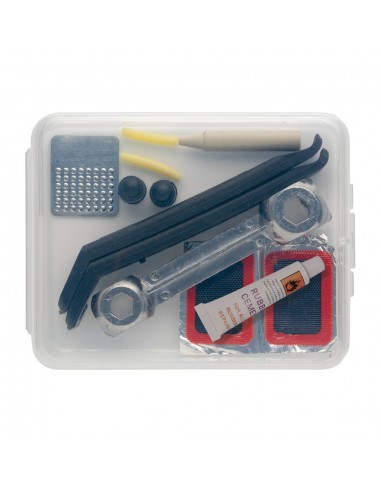 Kit de reparación de bicicletas compacto