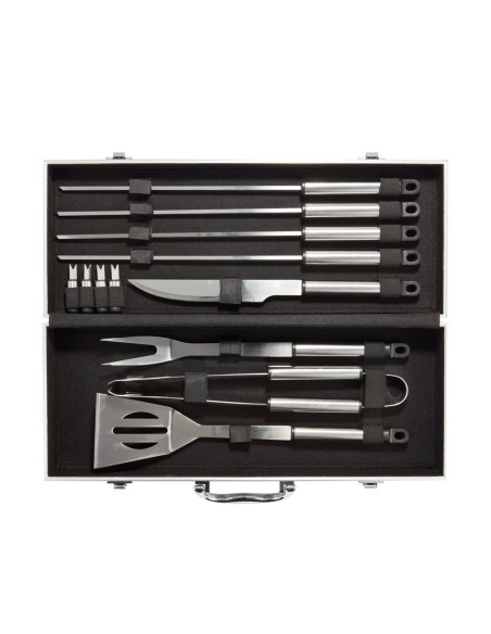 Set Barbacoa 12 piezas en caja de aluminio