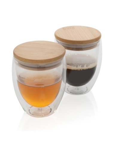 Vidrio de borosilicato de doble pared con tapa...