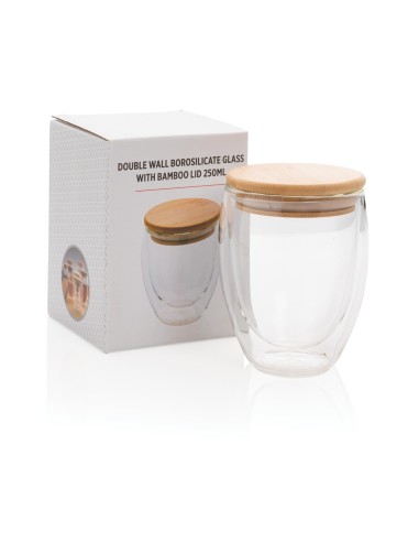 Vidrio de borosilicato de doble pared con tapa...