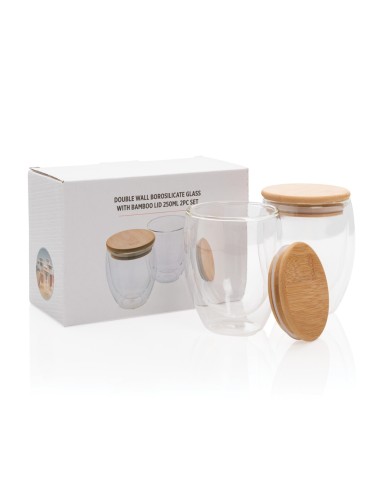 Vidrio de borosilicato de doble pared con tapa...