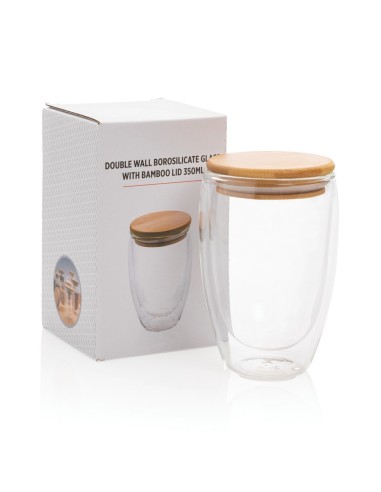 Vidrio de borosilicato de doble pared con tapa...