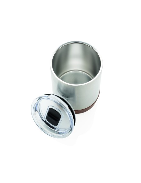 Taza al vacío con base de corcho