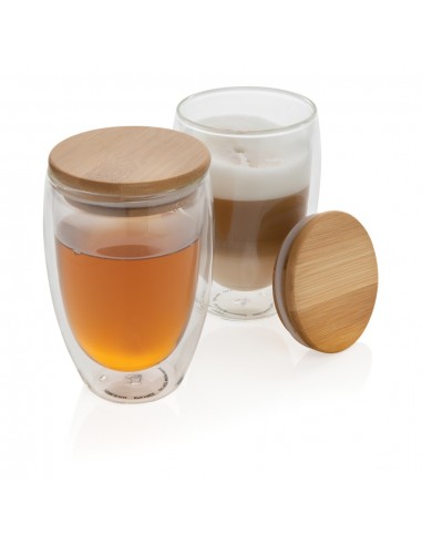 Vidrio de borosilicato de doble pared y tapa...