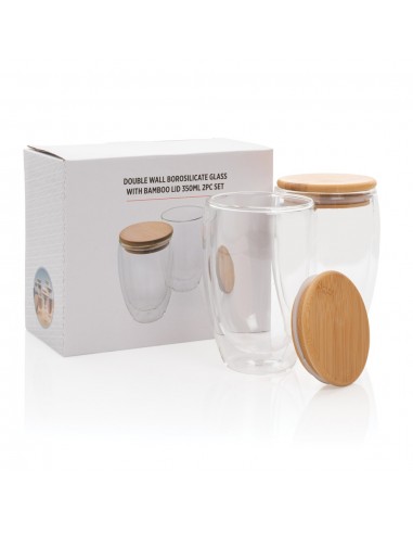Vidrio de borosilicato de doble pared y tapa...