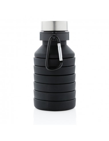 Botella de silicona plegable antigoteo con tapa