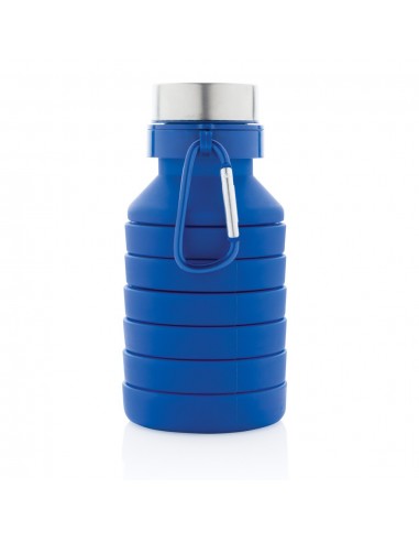 Botella de silicona plegable antigoteo con tapa