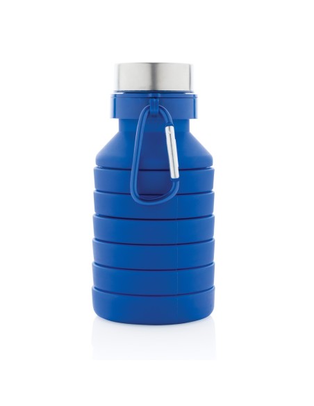 Botella de silicona plegable antigoteo con tapa