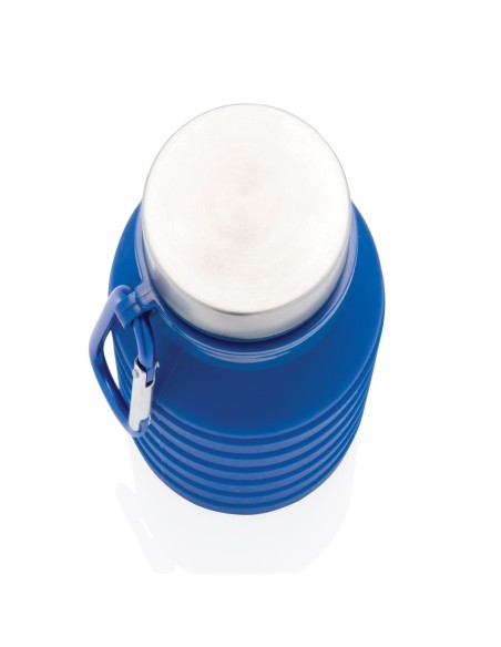 Botella de silicona plegable antigoteo con tapa