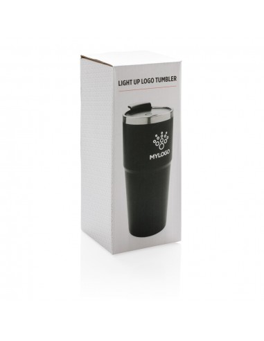 Vaso con logo iluminado