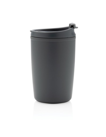 Taza de PP reciclado GRS con tapa abatible