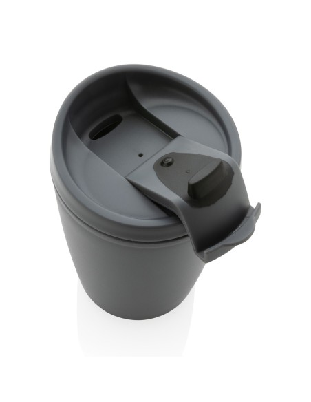 Taza de PP reciclado GRS con tapa abatible