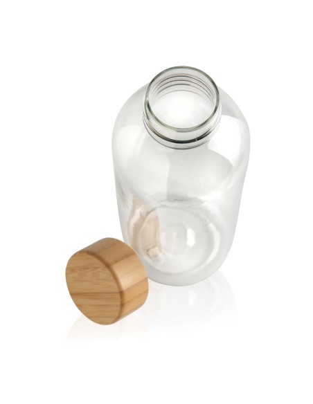 Botella GRS RPET con tapa de bambú FSC