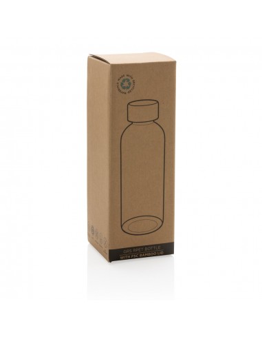 Botella GRS RPET con tapa de bambú FSC