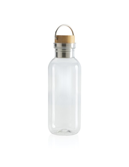 Botella GRS RPET con tapa y asa de bambú FSC