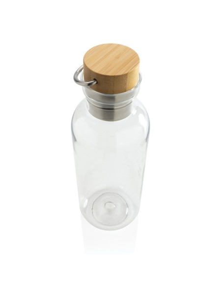 Botella GRS RPET con tapa y asa de bambú FSC