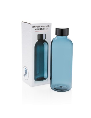 Botella de agua estanca con tapa metálica