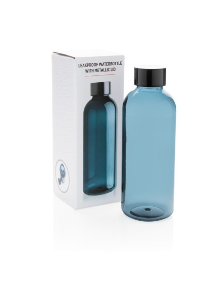 Botella de agua estanca con tapa metálica