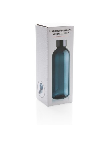 Botella de agua estanca con tapa metálica