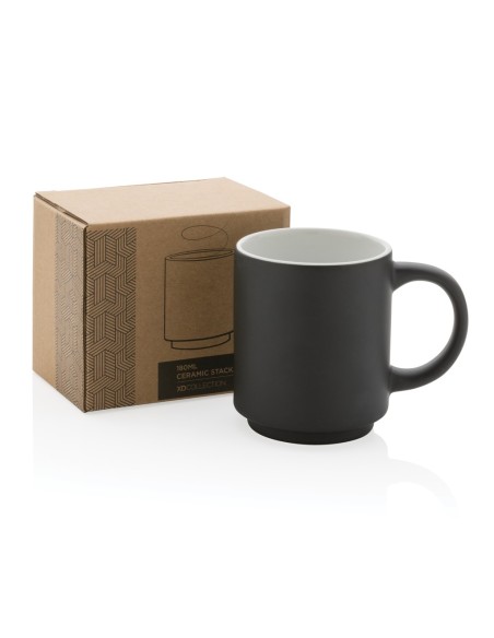 Taza apilable de cerámica