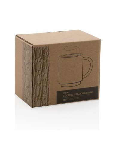 Taza apilable de cerámica