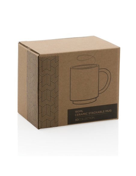 Taza apilable de cerámica