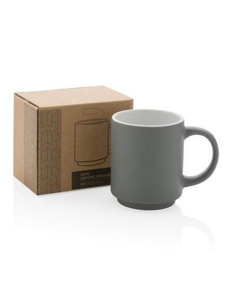 Taza apilable de cerámica