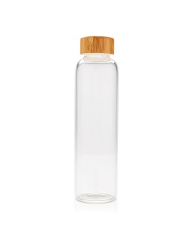 Botella de vidrio de borosilicato con funda de PU texturizad