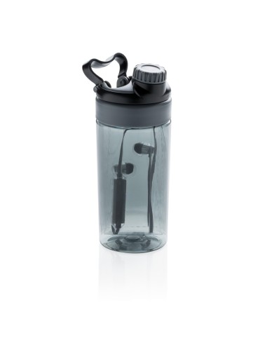 Botella antigoteo con auriculares inalámbricos