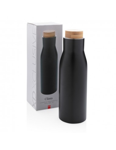 Botella Clima al vacío antigoteo con tapa de acero